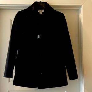 Black wool pea coat